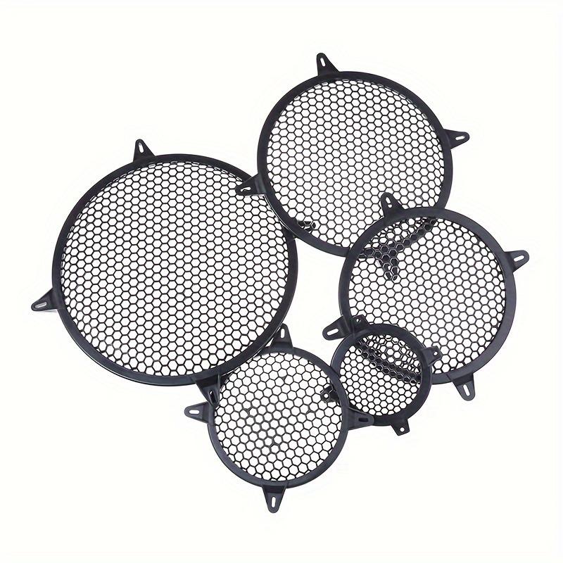 4/6/8/10 Inch Hexagonal Plastic Speaker Grill Cover Decorative Mesh with Pressure Foot Horn Guard Dustproof Protective Net Car Audio