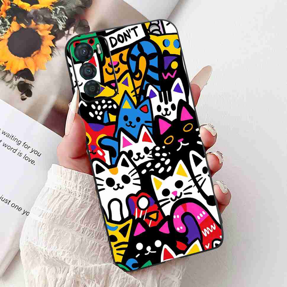 Милый Чехол-Котик для Motorola Moto G42 Защитный Чехол для Телефона Для Moto G 42 G42 MotoG42 XT2233-2 Чехол Capa