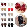 Warm Sheep Wool Knitted Faux Rabbit Fur Couples Fingerless Mittens Wrist Gloves Exposed Finger
