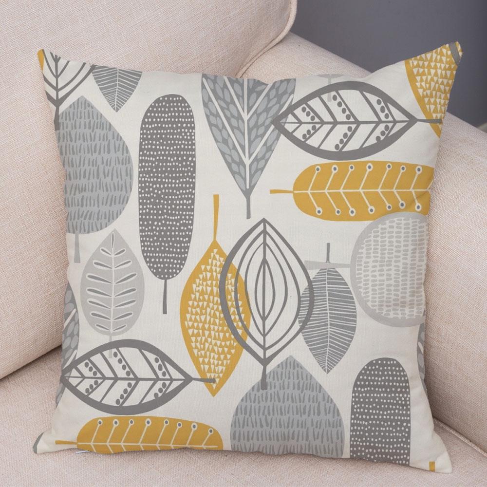 Абстрактное искусство, декоративная наволочка с геометрическим растением, деревом, цветком, диван, домашняя автомобильная наволочка