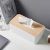 1Pc Luxurious Bamboo Rectangular Tissue Box Cover - Waterproof, Elegant Holder For Disposable Paper Facial Tissues