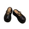 Wear Lazy Platform Slippers Baotou Half Slippers 2025 Spring and Summer New Height-increasing Cool Slippers Women