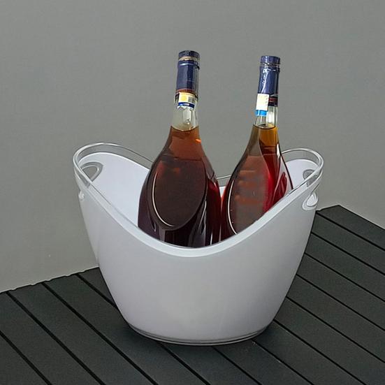 jijijing Double Layer Ice Bucket, Long-Lasting Cold Preservation, with Handles Drink for Beverage Cocktail Bar Parties