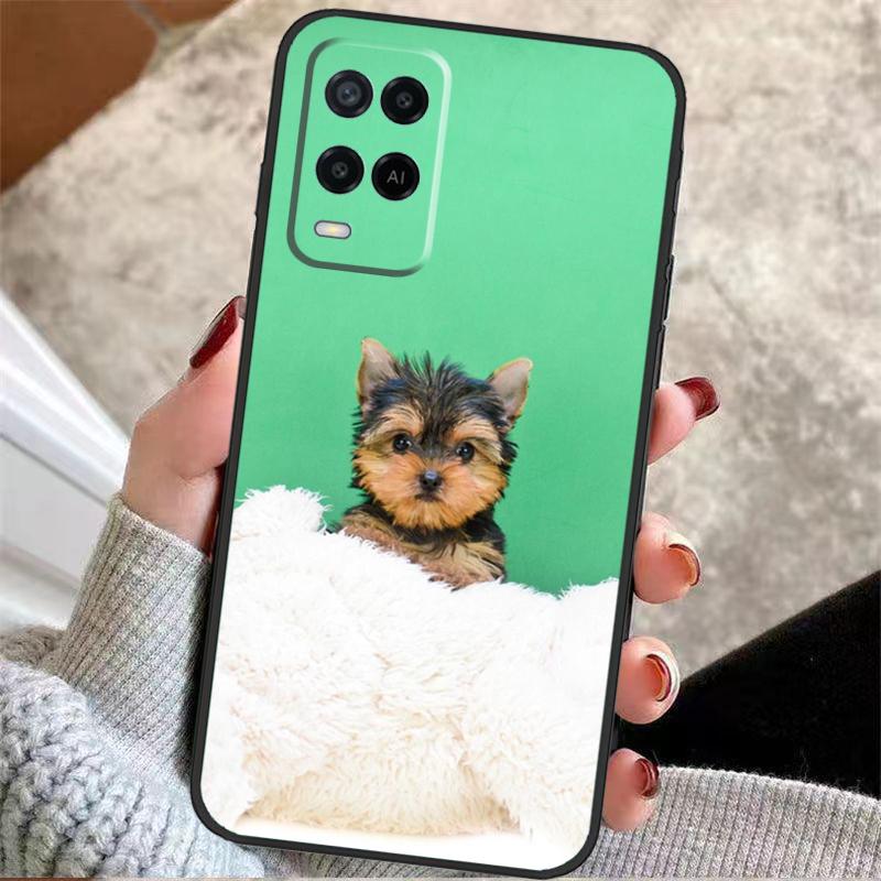Чехол для Oppo A40 A16 A76 A96 A60 A98 A58 A78 A18 A38 A80 A77 A57 A17 A74 A54 A94 A15 A5 Pro с Йоркширским Терьером
