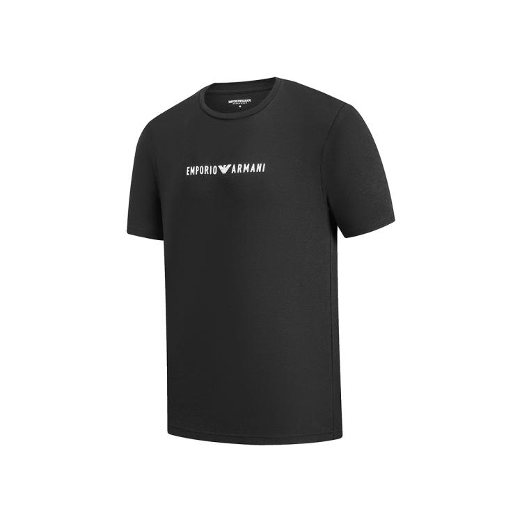 Emporio Armani Мужские дышащие простые повседневные мужские топы с круглым вырезом и логотипом-буквой EM000377-AF19055-UC001