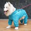Reflective One-piece Dog Raincoat Large Dog All-inclusive Samoyed Golden Retriever Pet Poncho Four-legged Waterproof Clothes