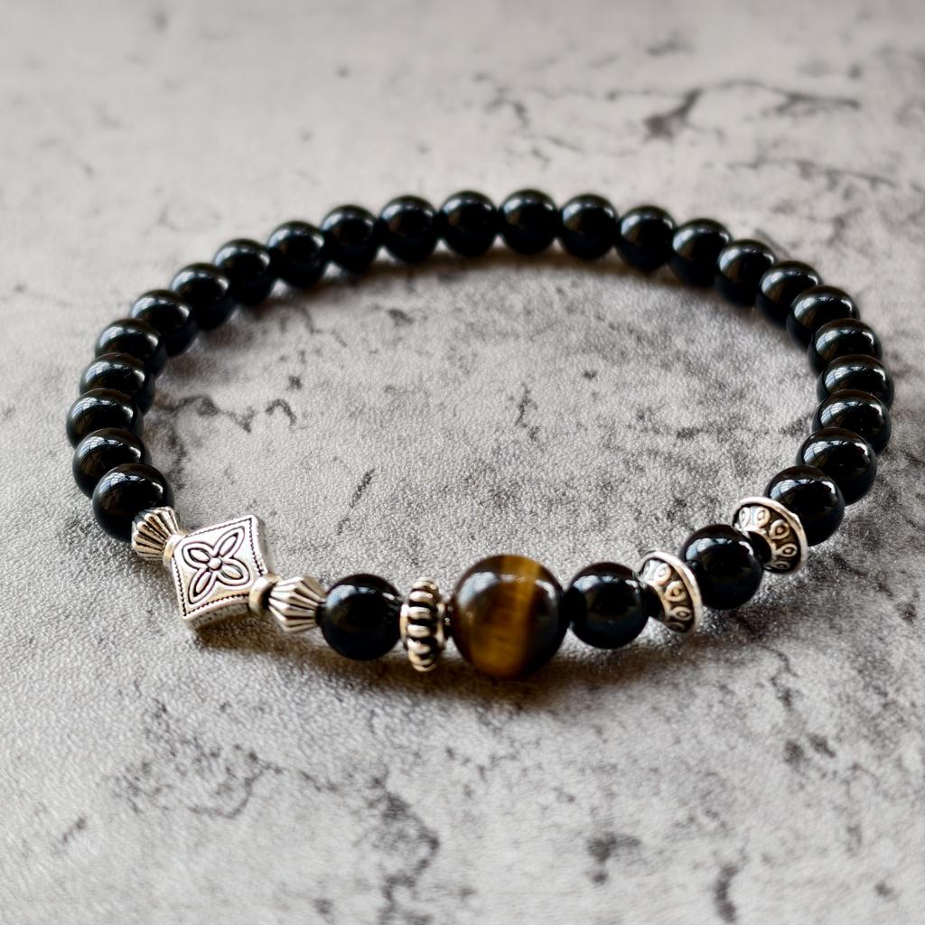 Браслет из натурального камня 6 мм бусины натуральный 7A тигровый глаз лавовый камень счастливые браслеты для женщин мужчин ювелирные изделия pulseras homme