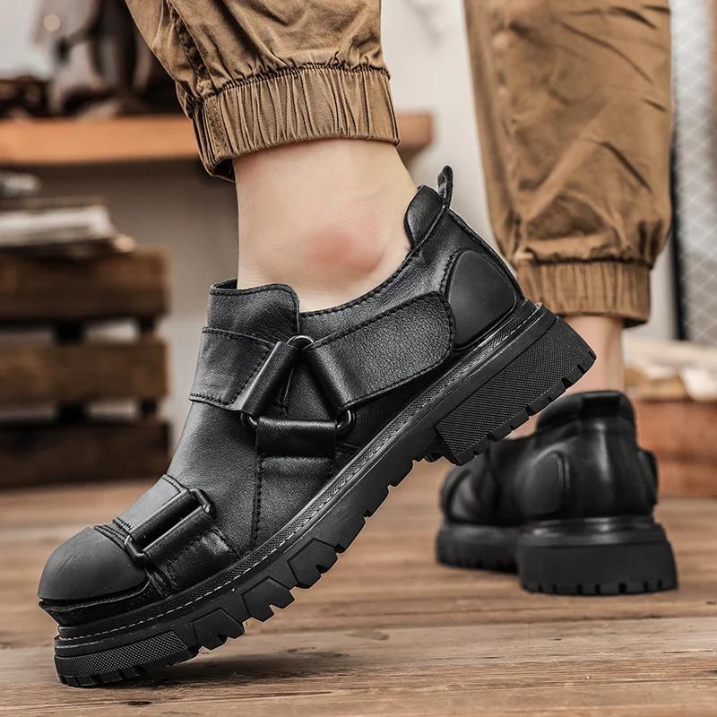 Роскошные брендовые мужские туфли из натуральной кожи, рабочая обувь для улицы, высококачественные деловые повседневные ботинки Zapatos Hombre Designer2024