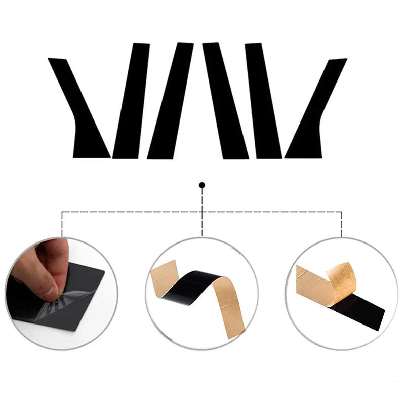 Fit For Range Rover Evoque L538 5-Door 2013-2018 Door Window Decal Pillar Posts Sticker Cover Trim Car Accessories Glossy Black