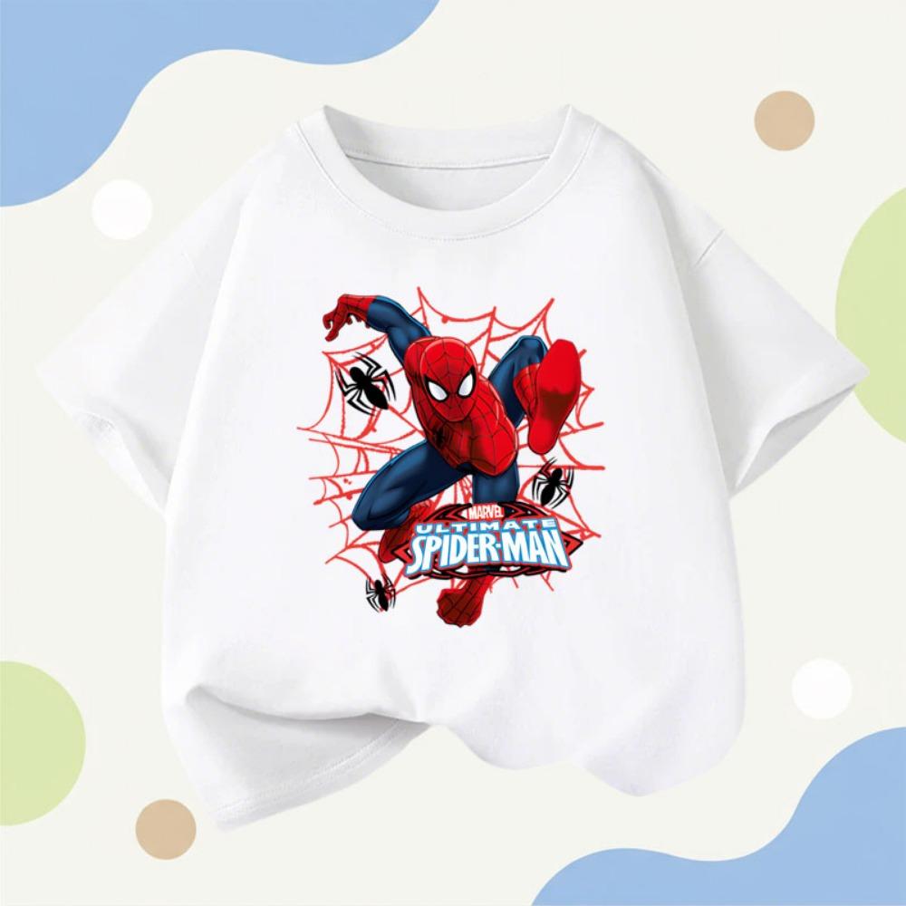 Summer Boys Casual T Shirts Fashion Printed Children's Short Sleeve Tops Kids Breathable Comfy Outdoor Tee Black Pink White