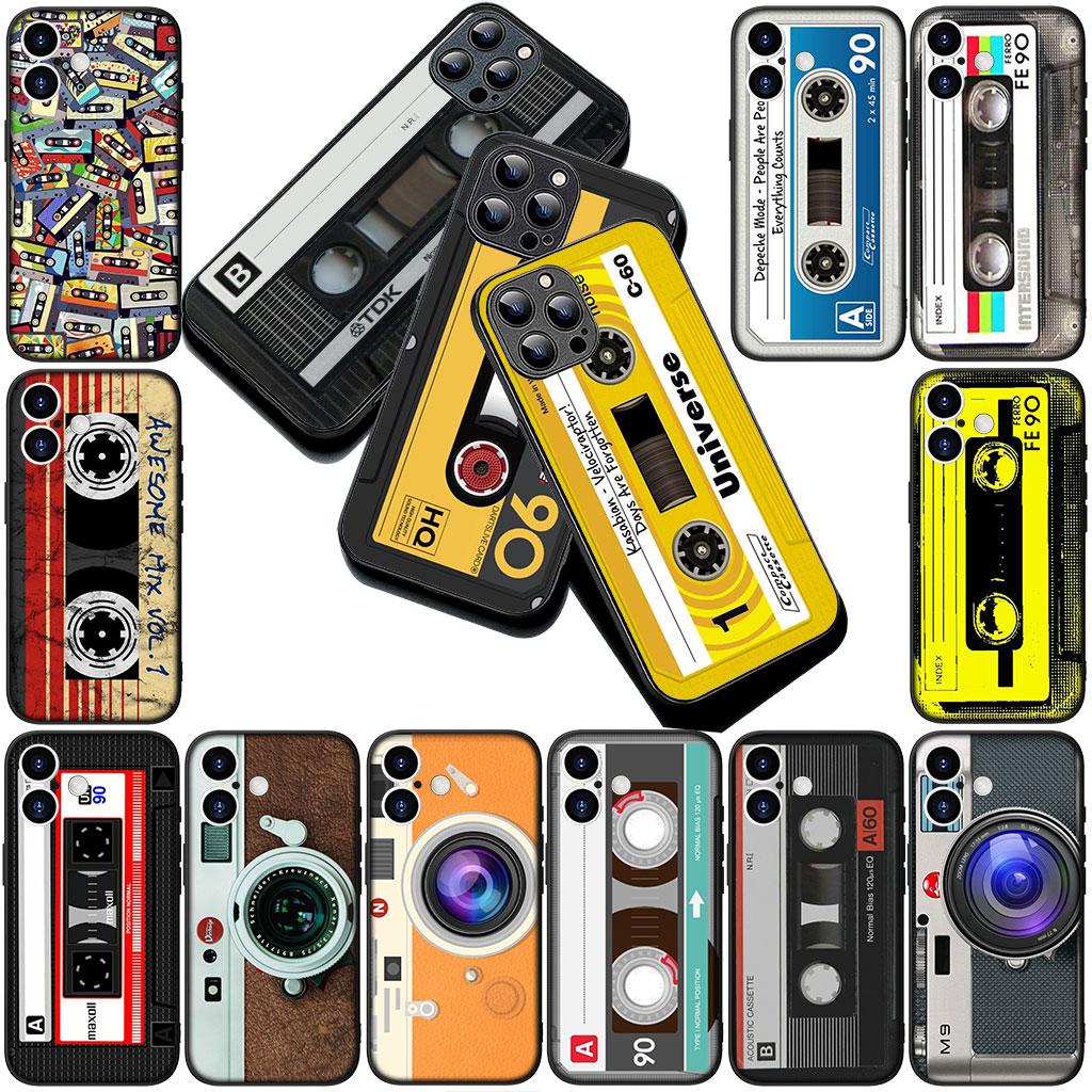 Phone Cover for Samsung Galaxy S22 S21 S20 FE Ultra Plus A07 A17 A15 A16 A25 A57 A37 Case Retro Camera Vintage Cassette Tape