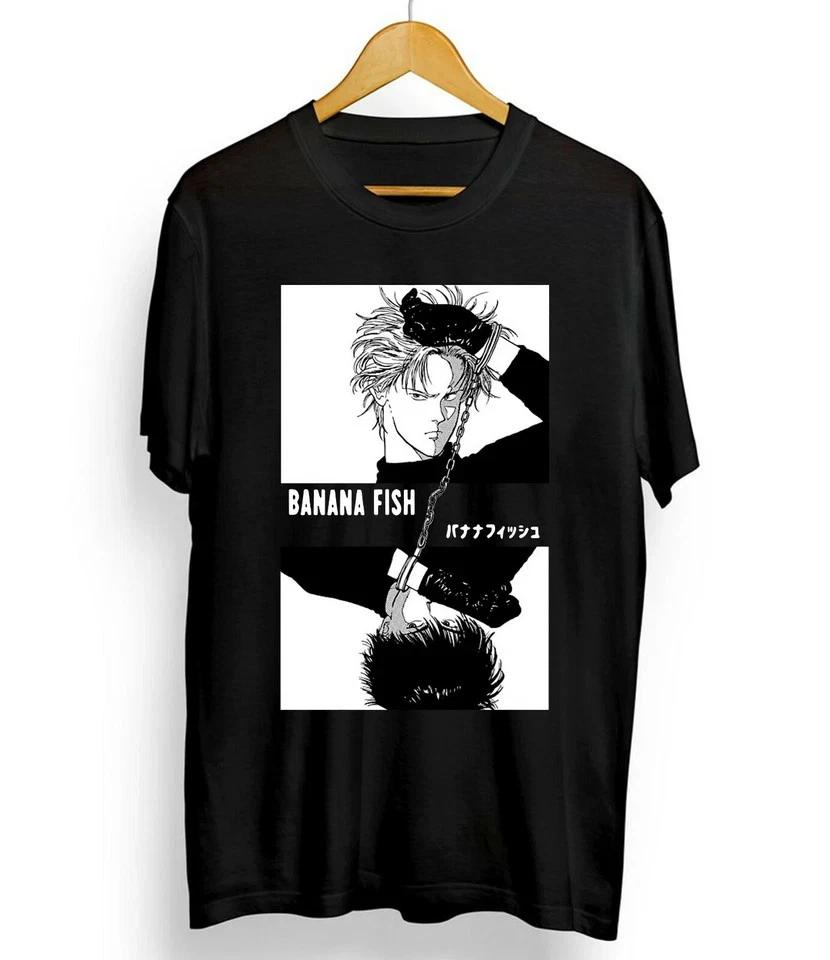 BANANA FISHChains BW Sayonarabanana Fisheiji Animeunisex Tshirt Black
