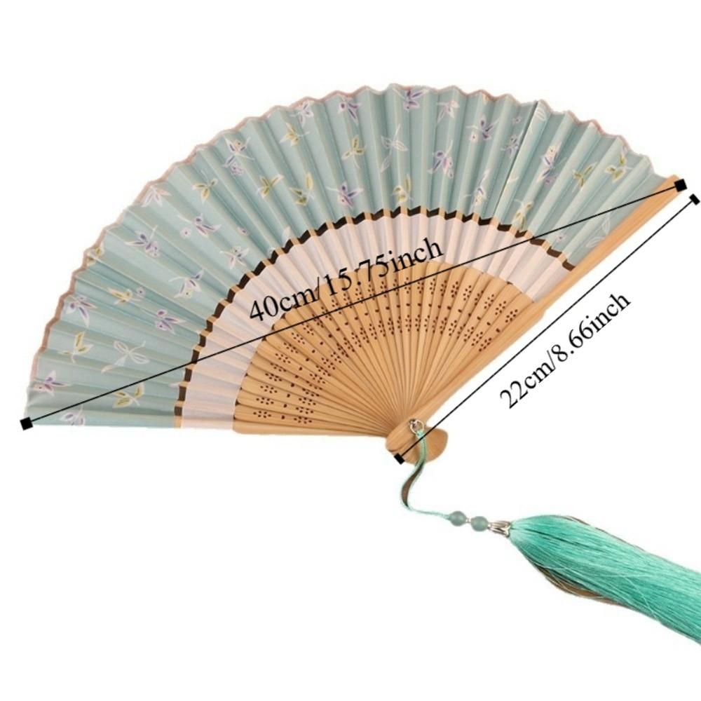 Portable Chinese Style Fan Vintage Bamboo Fan Gift Fan Folding Fan Scenic Area