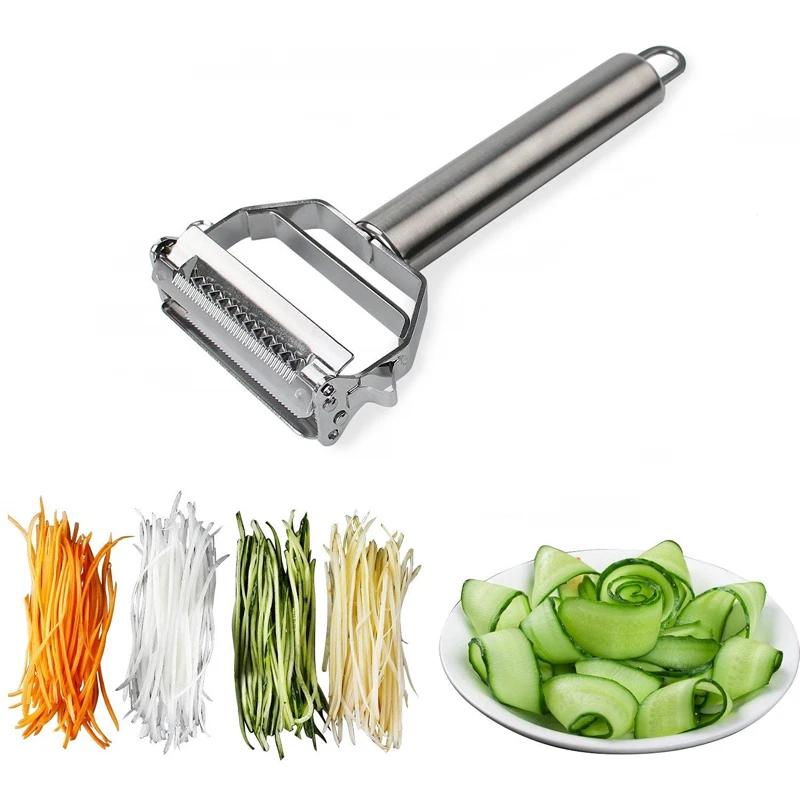 Multifunctional Julienne Peeler Double-Head Vegetable Fruit Peelers Stainless Steel Potato Slicer Shredder Melon Carrot Peeler