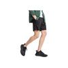 Adidas Logo Embroidered Print Drawstring Elastic Straight Leg Shorts Men Bottoms Black IC0062