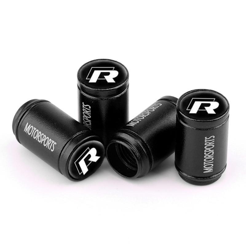 2026 Hot Valve Stems Caps 4PCS 3D Metal Tire Valve Caps Car Tyre Air Stems Cover Decorate For VW Volkswagen GTI Golf 7 Passat R Polo Pass ET1