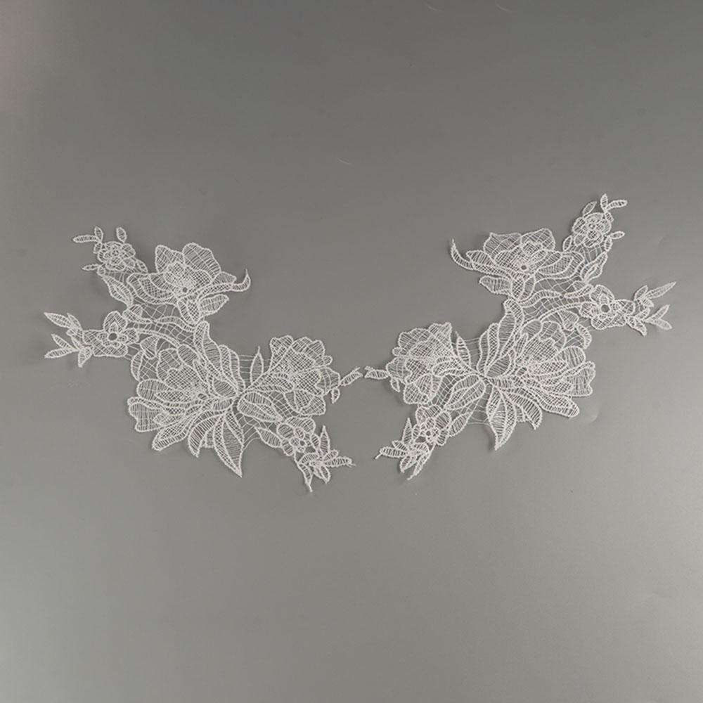 Аппликация из цветка ручной работы, кружевная ткань, аппликация из ткани, изысканная нашивка из ткани, пошив одежды