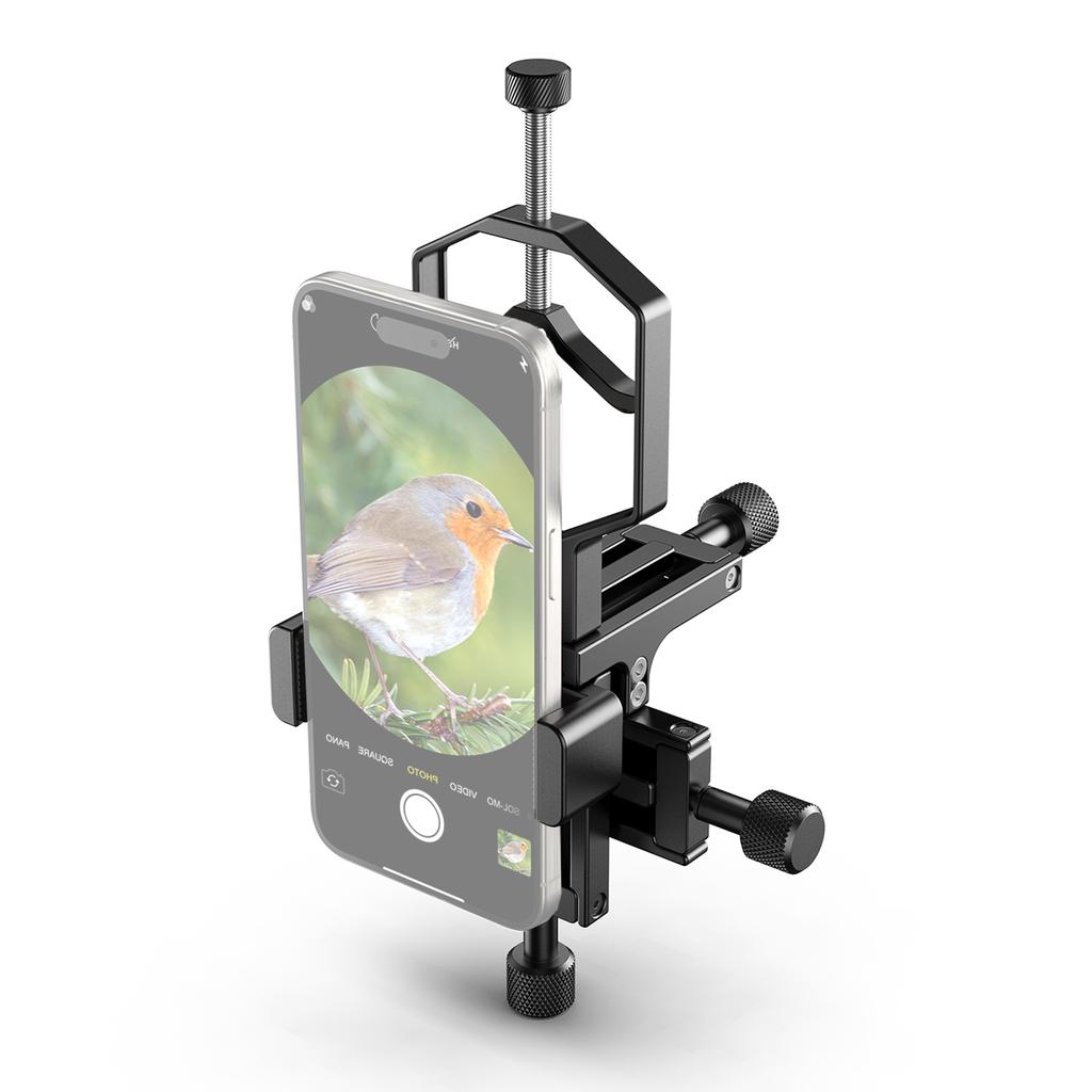 APEXEL APL-F003 Universal Phone Mount for Telescope Phone Phone Scope Digiscoping Adapter 3-Axis