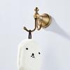 Wall Mount Antique Brass Towel Hook Double Hook Door Wall Hook Retro Robe Hooks  Home Decor