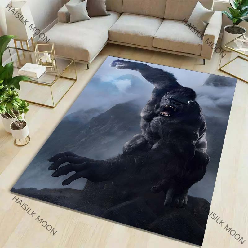 Multi-Size Classic Movie Gorilla Pattern Carpet for Living Room Bedroom Sofa Home Decor Non-slip Floor Mat Large Size