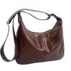 Fashion Retro Elegant Versatile Women's Solid Color Melad Casual Commuter Large Capacity Tote Crossbody Shoulder Bag