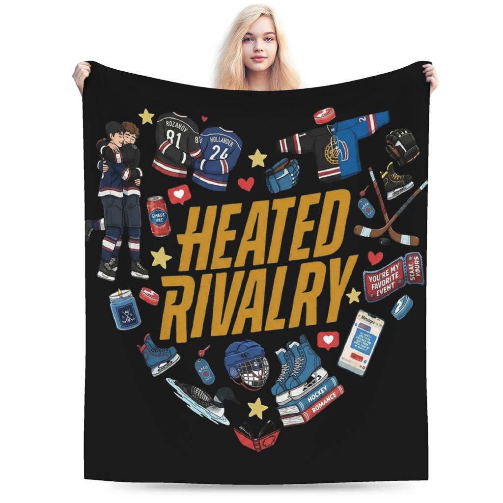 Heat Hockey Heated Hivally Blanket Quality Comfortable Throw Blanket Winter Travel Couch Bed Pattern Bedspread