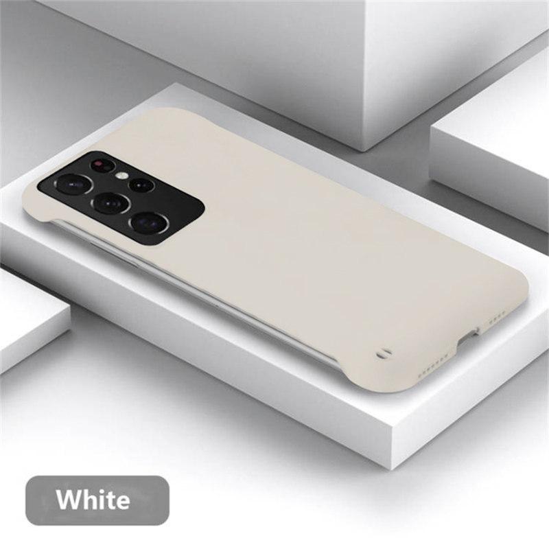 Тонкий жесткий безрамочный чехол для телефона из ПК для Samsung Galaxy S23 S22 S21 Ultra S20 FE S21 Plus, чехол Galaxy Note 20, ультраматовые чехлы