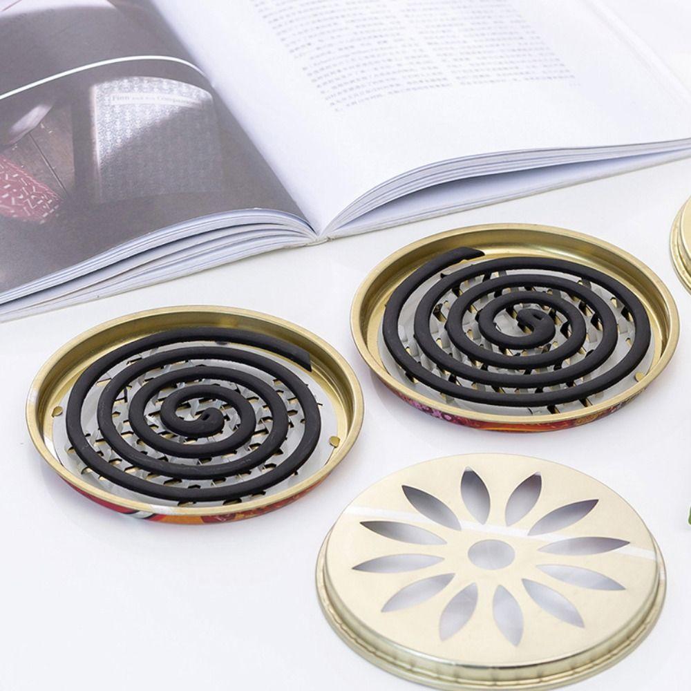 С крышкой Коробка-держатель для москитных спиралей Огнеупорная горелка для москитных спиралей Для гостиной спальни