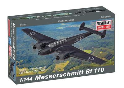 Platz MC14720 Немецкие ВВС Messerschmitt Bf110 Пластиковая модель 1/144