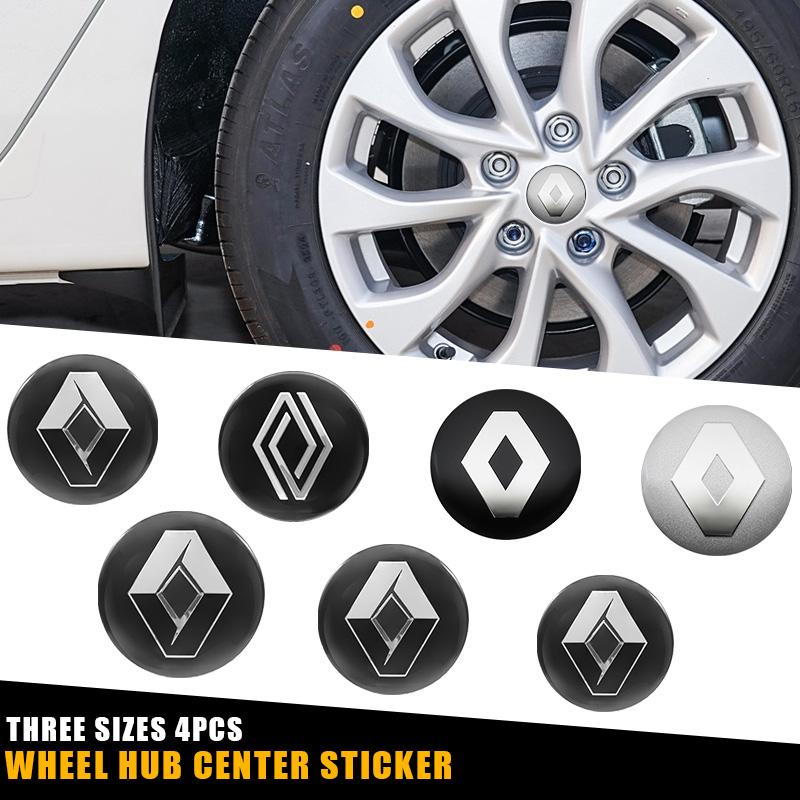 Interior Stickers 4Pcs 56/60/65mm Car Wheel Stickers Center Hub Cap Car Emblem Badge Decal For Renault Megane 2 3 Clio Koleos Ka