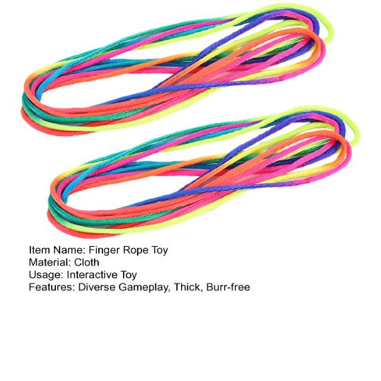 2 шт. Пальчиковая игра с нитью Радужный цвет Нить Веревка Разнообразный геймплей Тренировка гибкости пальцев Развивающая игрушка Интерактивные веревки для колыбели