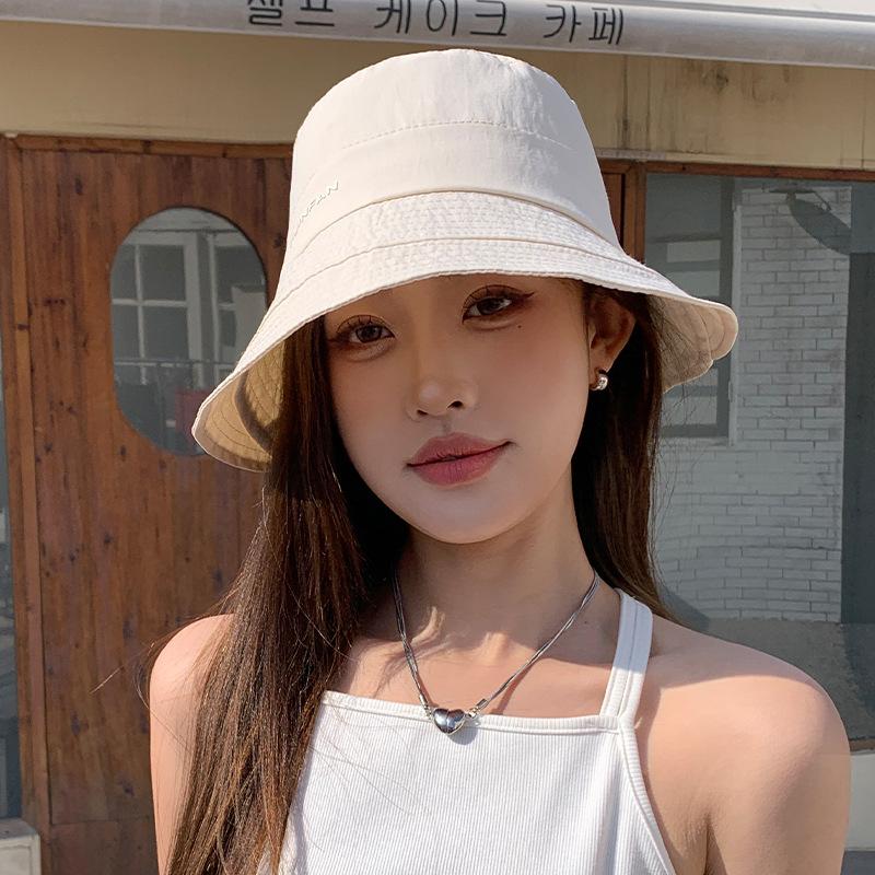 Summer Outdoor Sun Protection Sun Hat Korean Style Thin Sun Hat Spring and Autumn New Hat Women's Fashion Versatile Fisherman's Hat
