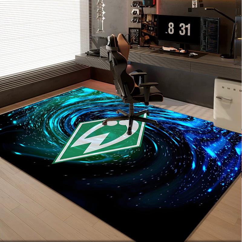 1PC rug Green And White Werder Carpet, Chair Rug,Area Rug for Office Bedroom living rooms bedroom, Doormat decor Christmas fan gifts