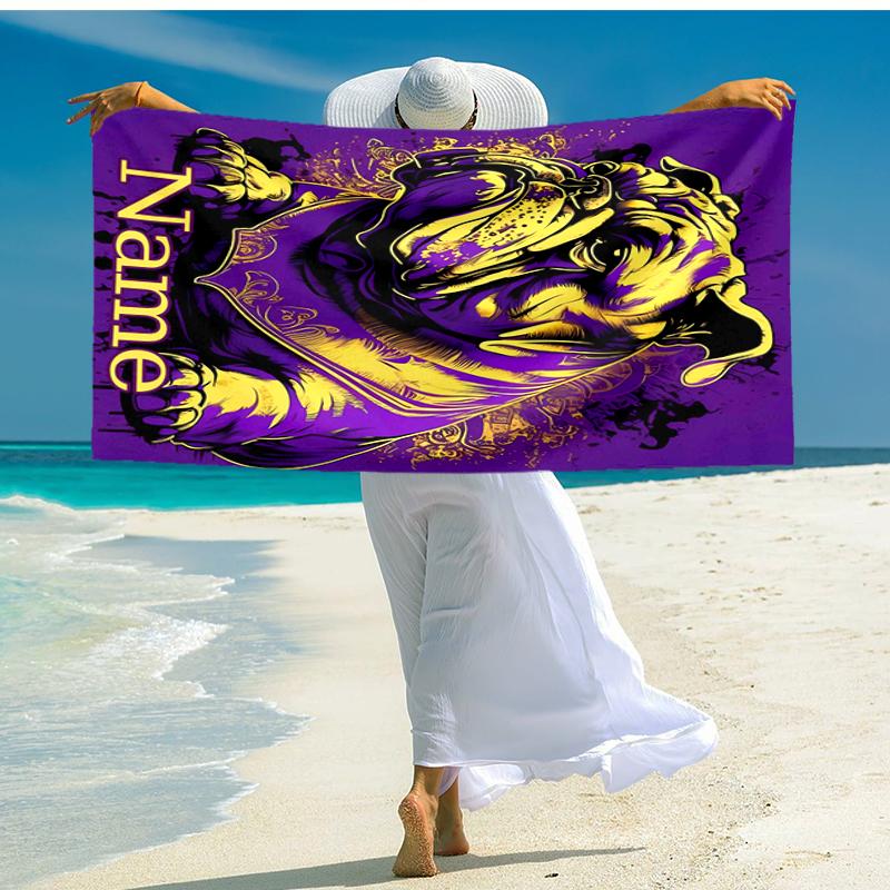 Personalized customized proof beach towel with Omega Psi Phi pattern - soft, absorbent,quick-drying,perfect swimming,camping&bathing