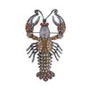 Fashion Style Full Diamond Lobster Brooch, Marine Life Pin Suit Coat Corsage Accessories