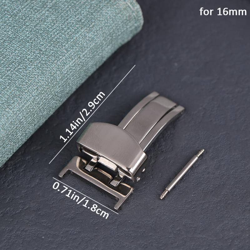 Раскладывающаяся застежка-бабочка из нержавеющей стали для часов 14 мм, 16 мм, 18 мм, 20 мм, 22 мм, застежки для часов, раскладывающиеся пряжки, застежка на кнопке