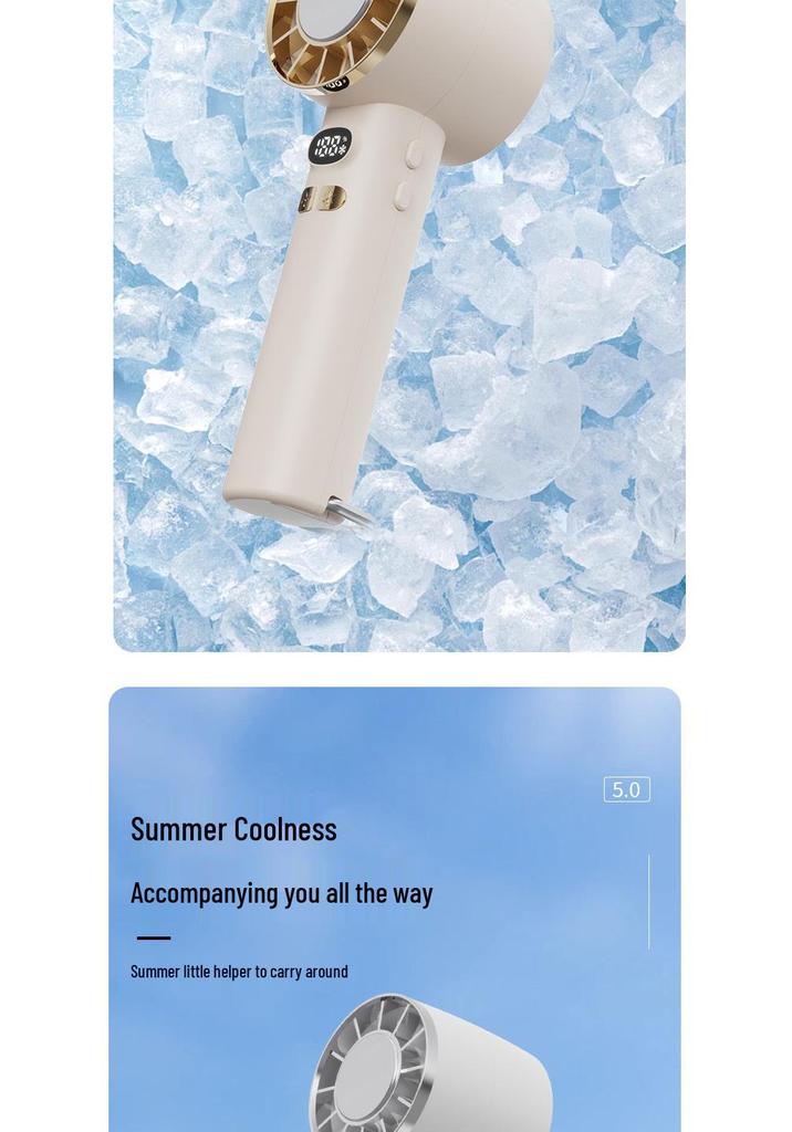 Portable Turbo Cooling Fan with Semiconductor Ice Pack