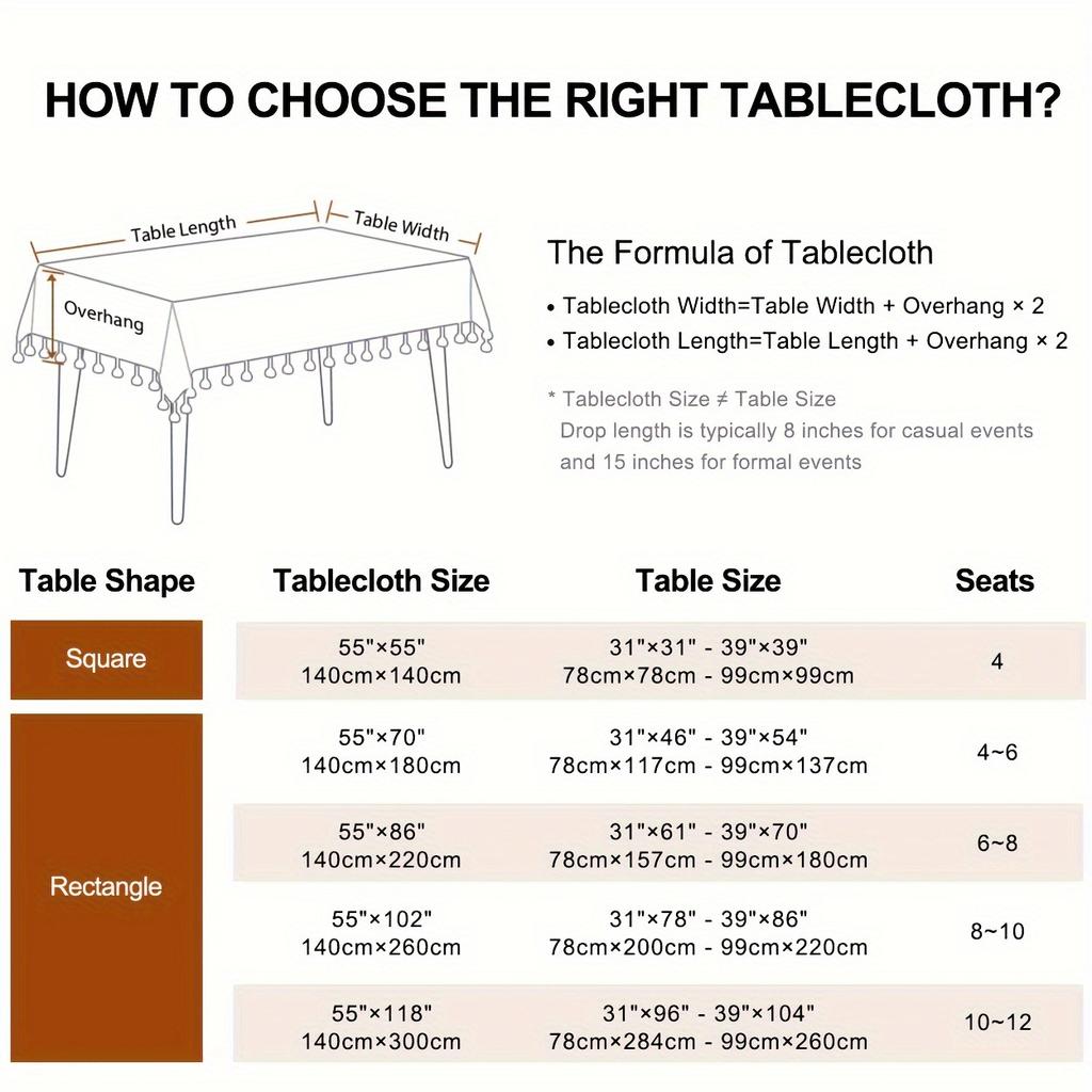 Элегантная льняная скатерть с дизайном перьев - Стираемая - Идеально подходит для пикников, кемпинга, свадеб, праздничных вечеринок, Дня благодарения, ресторанов и фуршетов