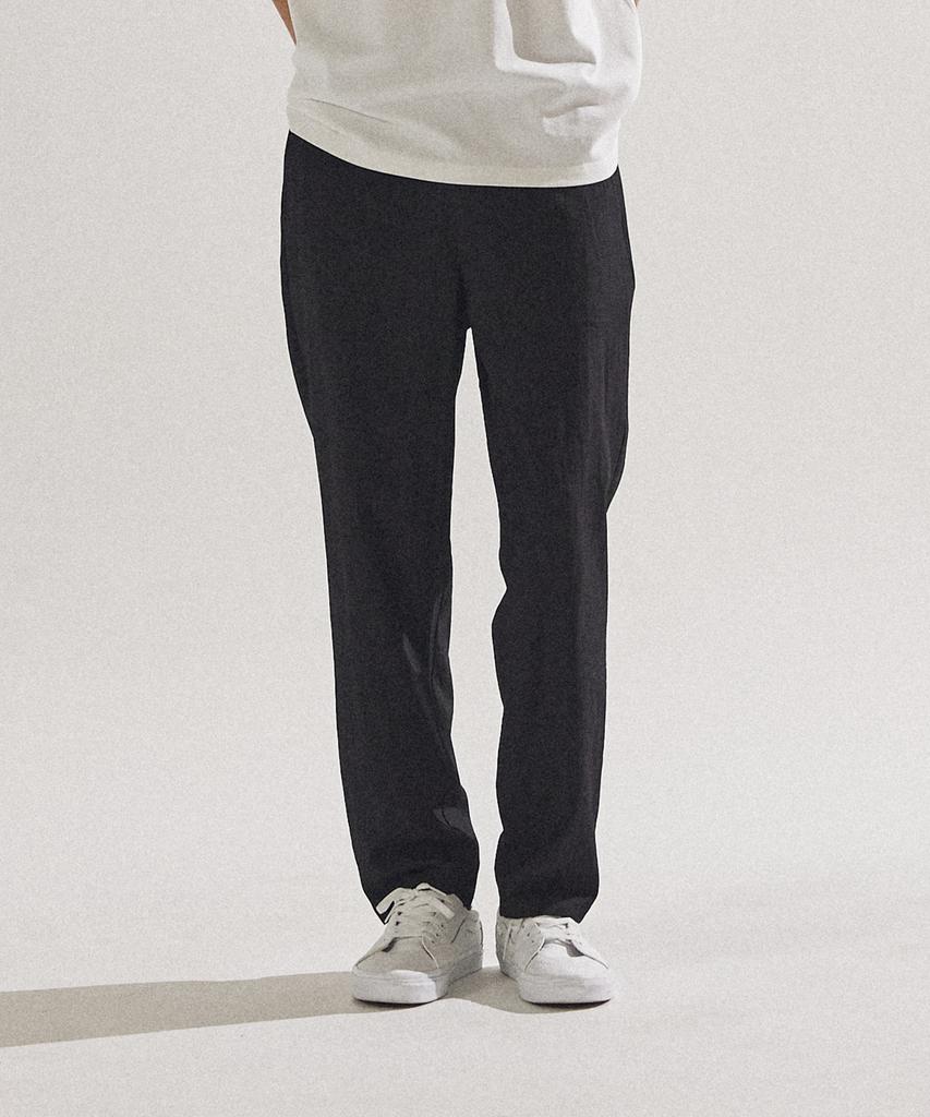 PALAP Unisex Tapered Cool Touch Elastic Waist Slacks_Pl24S5Pt010_Bk
