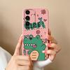 Чехол Для Samsung S24 Plus Ultra Динозавр Мягкий Жидкий Силикон Защита Камеры Ударопрочный Чехол Для Galaxy S 24 S24+ S24Ultra Capa