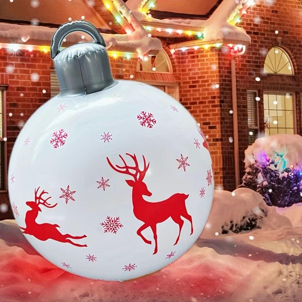 Hanging Ornaments Inflatable Christmas Ball Blow Up Christmas Balloons Party Supplies