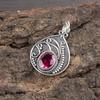 Pink Tourmaline Gemstone Pendant, Handmade 925 Solid Sterling Silver Jewelry, Meditation Pendant Jewelry For Women