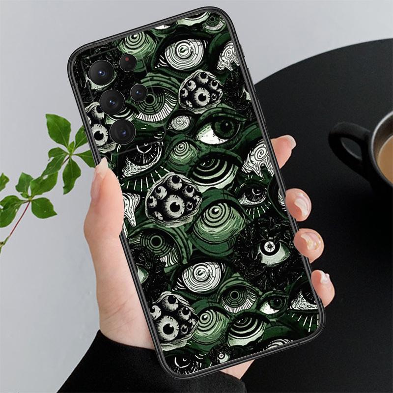 Phone Case For Samsung A17 A55 A16 A56 A35 A15 A53 A54 A33 A34 A25 A05S A52 A52S A07 A26 A06 Trippy blue alien eyes