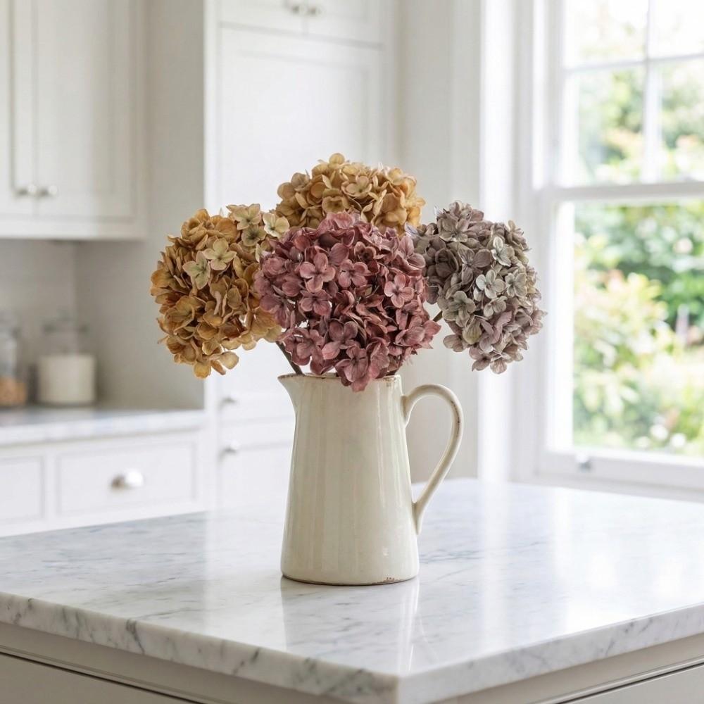 Handmade Simulation Retro Hydrangea Real Touch Fake Flower Home Living Room Decor