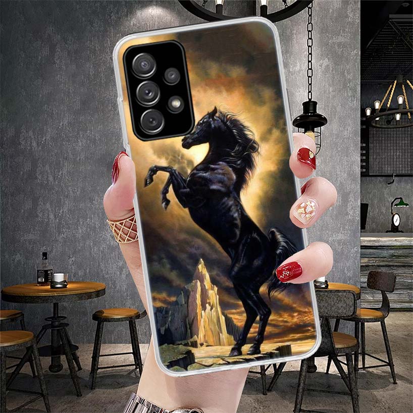 Чехол для телефона Samsung Galaxy S22 S23 S24 S25 Edge S26 Ultra S20 FE S21 Plus + Fundas Coque Ga с изображением скачущей лошади, большая красота, мягкий