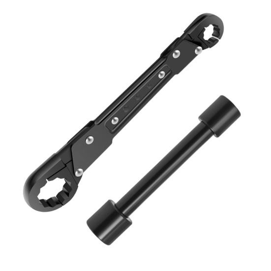 Ключ-съемник для углового блока Двусторонний трещоточный сантехнический ключ Нескользящая рукоятка Комплект ключей для угловых стоп-кранов