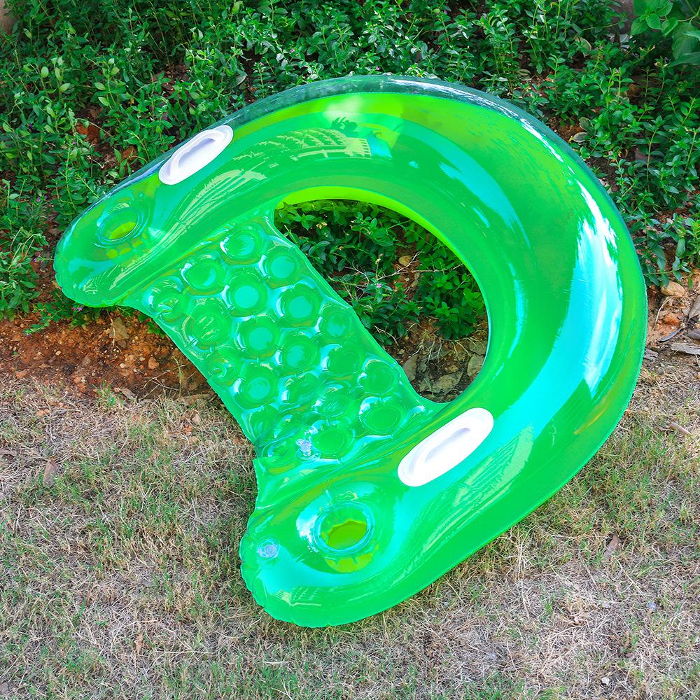 Складной полосатый гамак для бассейна: Надувной матрас-реклайнер нового стиля с сеткой