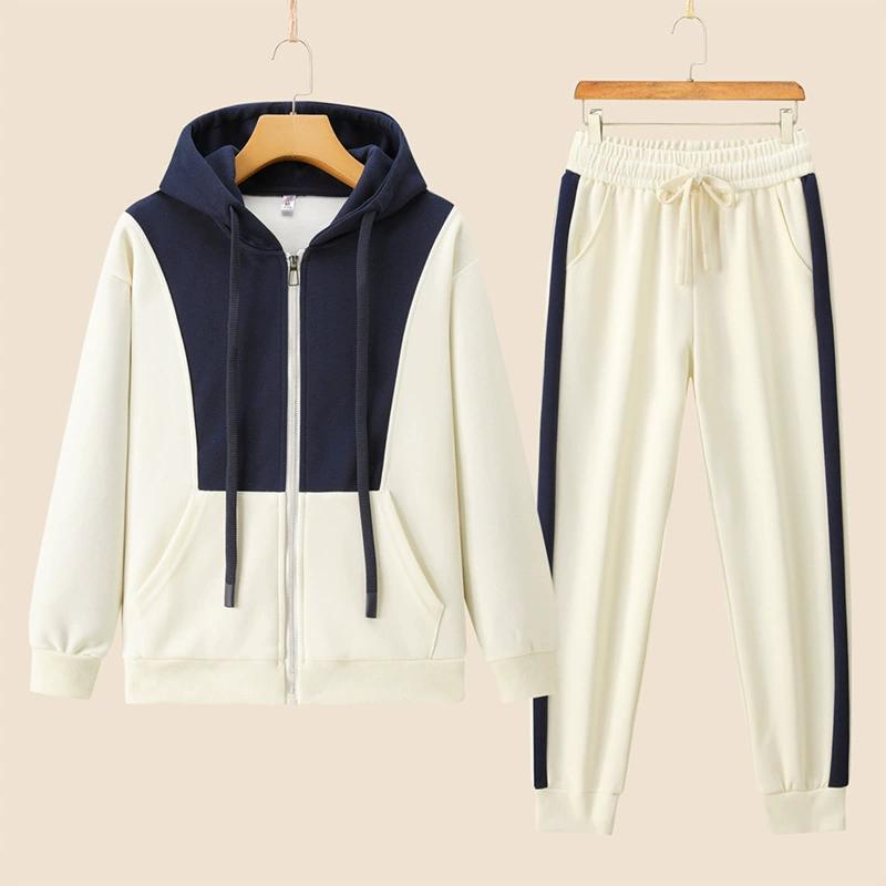 Casual Cardigan Hooded Set for Women, Spring and Autumn Sports, Versatile and Casual Two-piece Set for Women