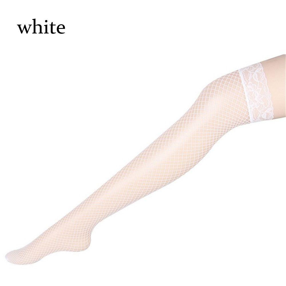 Tights Thigh Sheer Plus Size Women Lingerie Knee High Stockings Hollow Out Mesh Fishnet Stocking