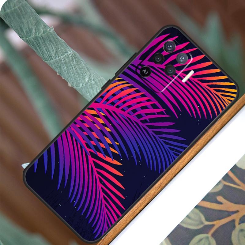 Чехол с тропическими листьями для OPPO A57 A57S A77 A5 A9 A53 A52 A72 A96 A76 A16 A54 A74 A94 A38 A58 A78 A15 A17